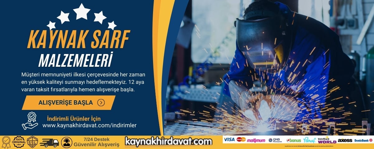 Kaynak Sarf Malzemeleri, Elektrodlar, Kaynak Telleri, Kaynak Torçları, Maskeler ve ihtiyacınız olan tüm malzemeler